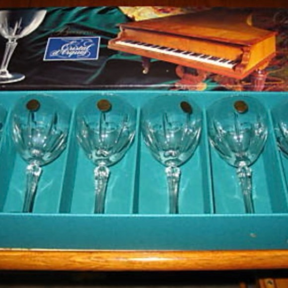 EUC or possibly Never used BERGERAC CRISTAL D'ARQUES CRYSTAL SHERRY GLASSES - Picture 6 of 7